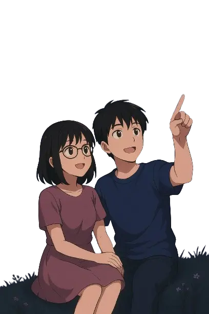 You and her stargazing